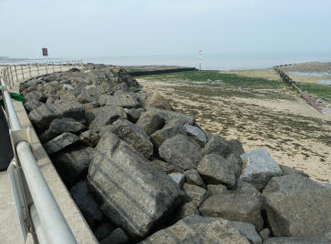 Westgate beach rocks