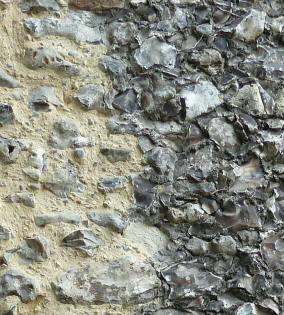 Priory - repaired flintwork