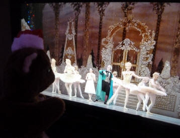 Brown Teddy watching the Nutcracker Ballet