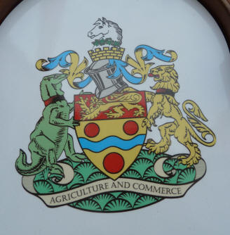 Maidstone Coat of Arms with iguanodon dinosaur