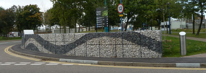 Thames Barrier - gabions