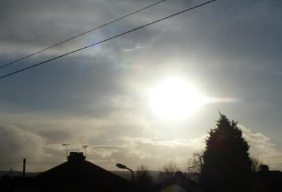 Christmas sky of sun and showers