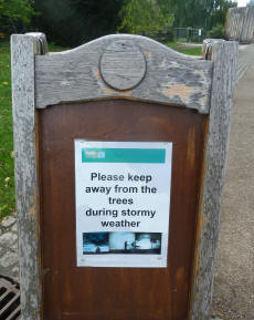 Stormy weather noticeboard