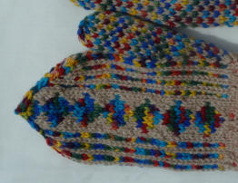 Rainbow mittens