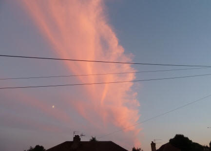 Streaky sunset sky