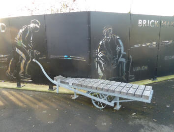 Riverside Gardens, Crayford, brick-making bench