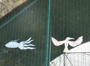 Painted animal cutouts
