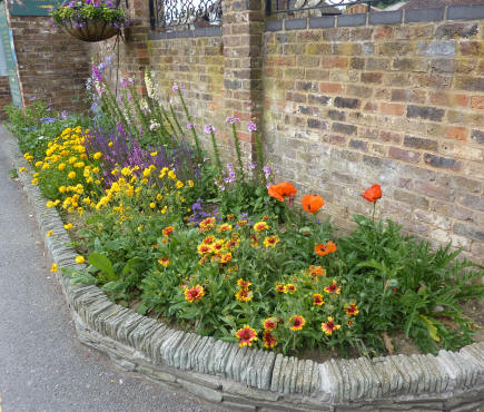 Garden centre flowerbed