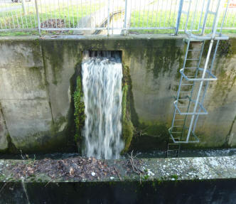 River overflow waterfall