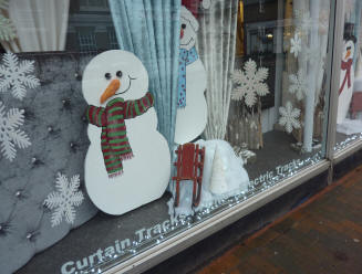 Shop window snowman