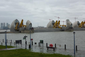 Thames Barrier extra high tide