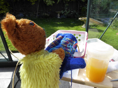 Knitting in the greenhouse