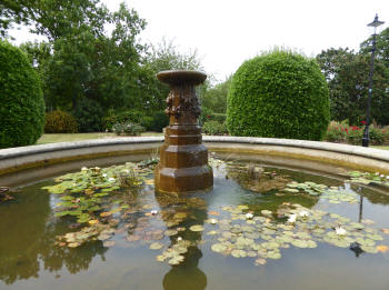 Pond with fountain