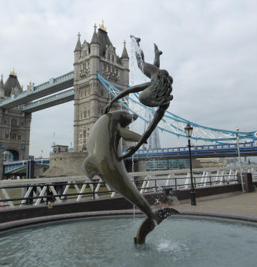 Girl With Dolphine sculpture