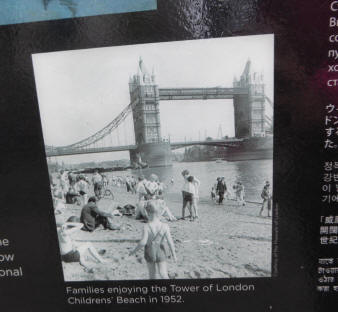 Tower Beach noticeboard showing 1952