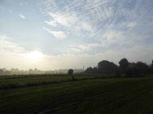 Misty countryside