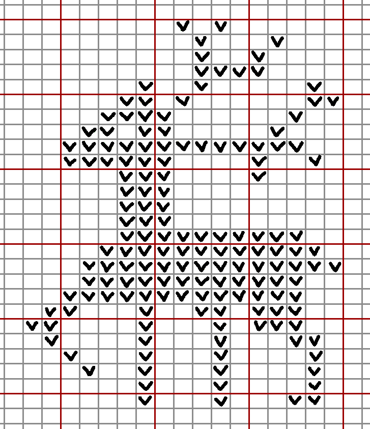 Reindeer 1 knitting chart