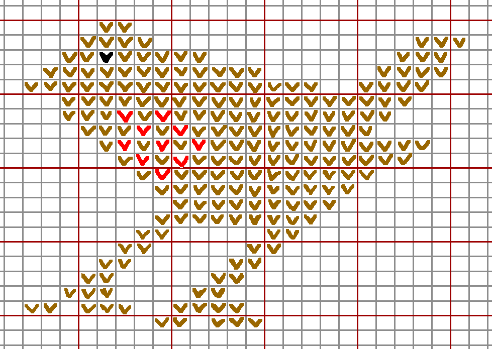 Robin knitting chart